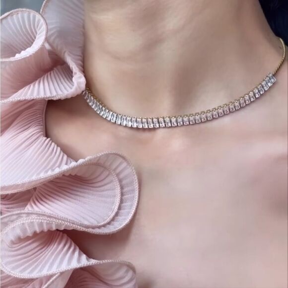 ZARA RUFFLED SATIN EFFECT DRESS LIGHT PINK - Picture 7 of 16